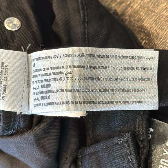 NWT Abercrombie & Fitch Men's Black Felix Super Slim Stretch Denim Jeans 30x34 - Picture 10 of 10